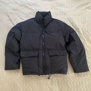 Black puffer jacket